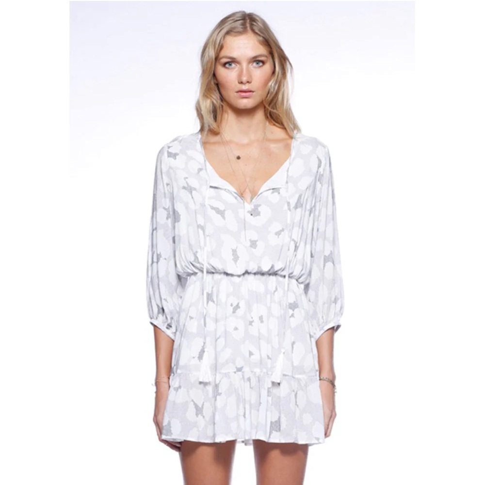 (4/$60) MINISTRY OF STYLE Patterned Flounce Dress